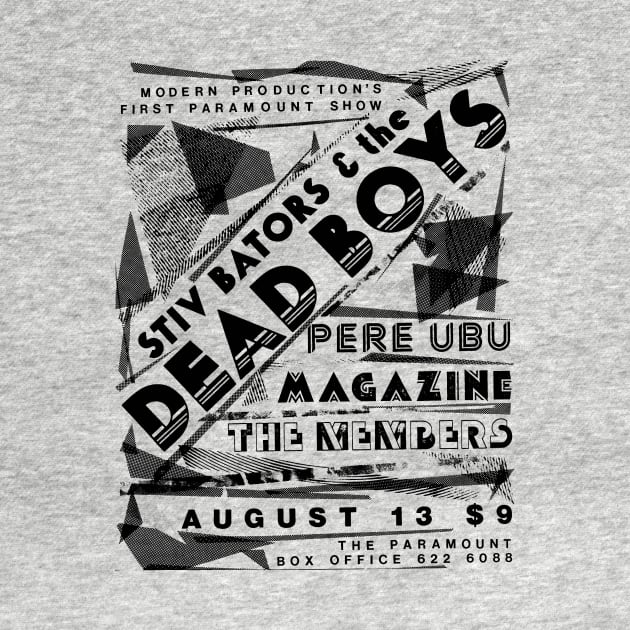 Stiv Bators & The Dead Boys / Pere Ubu / Magazine / The Members by Punk Flyer Archive